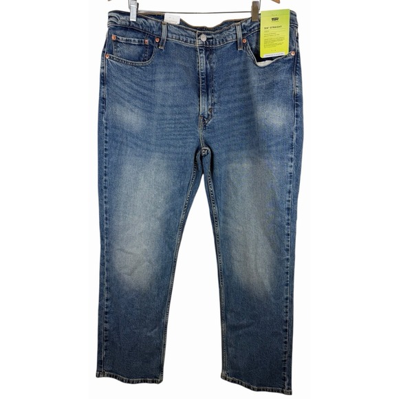 Levi's Other - Levis 514 Straight‎ Fit Jeans Stretch Color Rinsed Blue 005141493 Men's 40x30